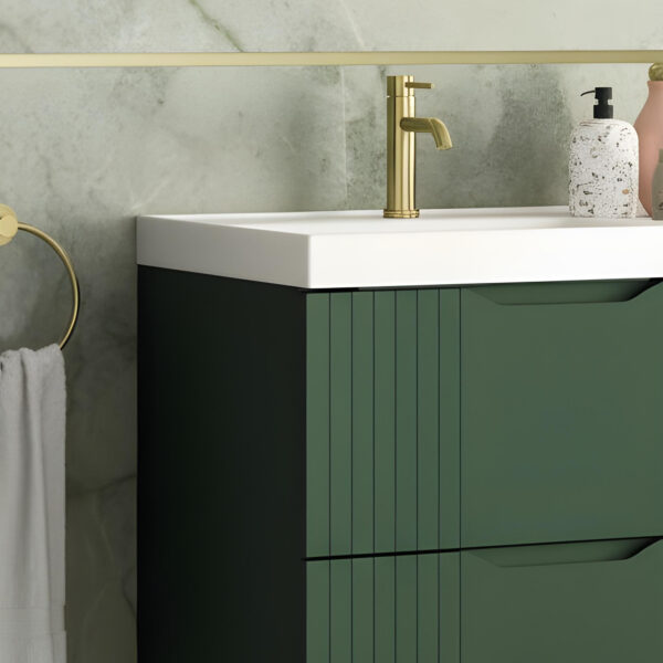 Aria green wall hung vanity unit | Bathroom Furniture | Atti bathrooms | Ireland
