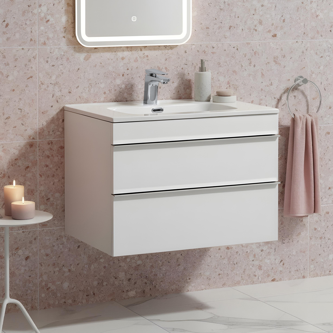 Castello white wall hung vanity unit | Bathroom Furniture | Atti bathrooms | Ireland
