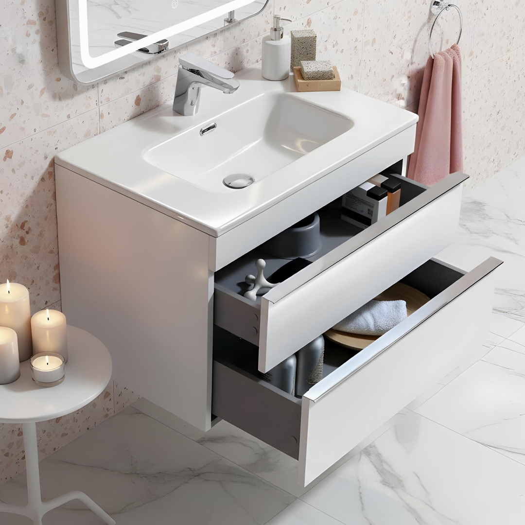 Castello white wall hung vanity unit | Bathroom Furniture | Atti bathrooms | Ireland