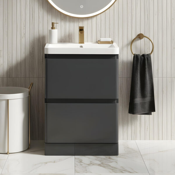 Grosvenor grey Floorstanding vanity unit | Bathroom Furniture | Atti bathrooms | Ireland