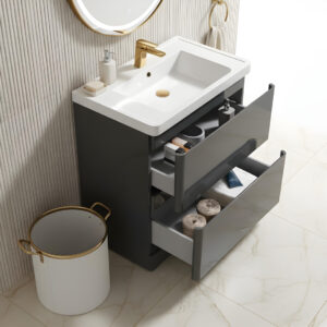 Grosvenor grey Floorstanding vanity unit | Bathroom Furniture | Atti bathrooms | Ireland