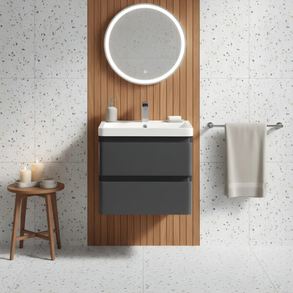 Grosvenor grey wall hung vanity unit | Bathroom Furniture | Atti bathrooms | Ireland