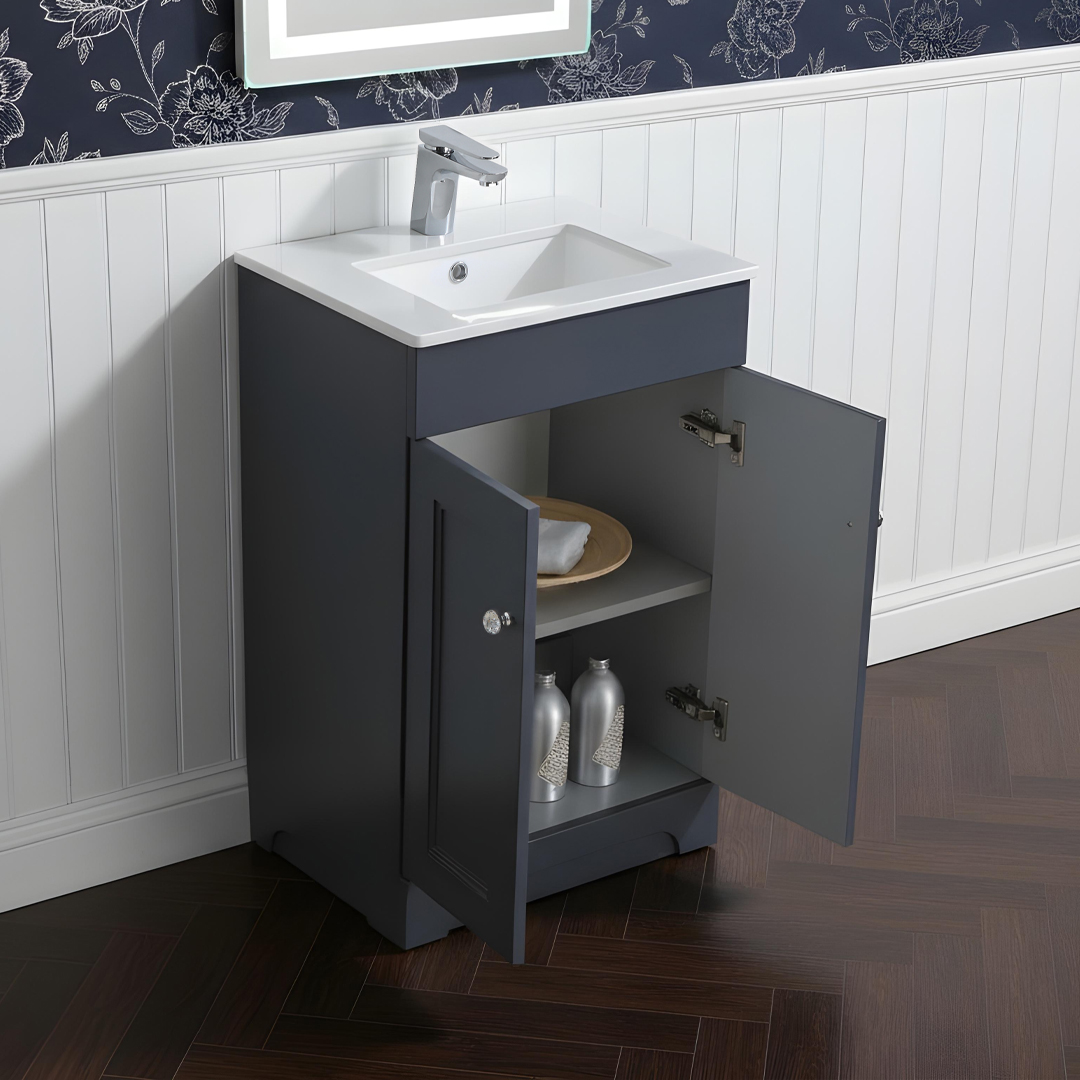 Hyde Grey Floorstanding vanity unit | Bathroom Furniture | Atti bathrooms | Ireland
