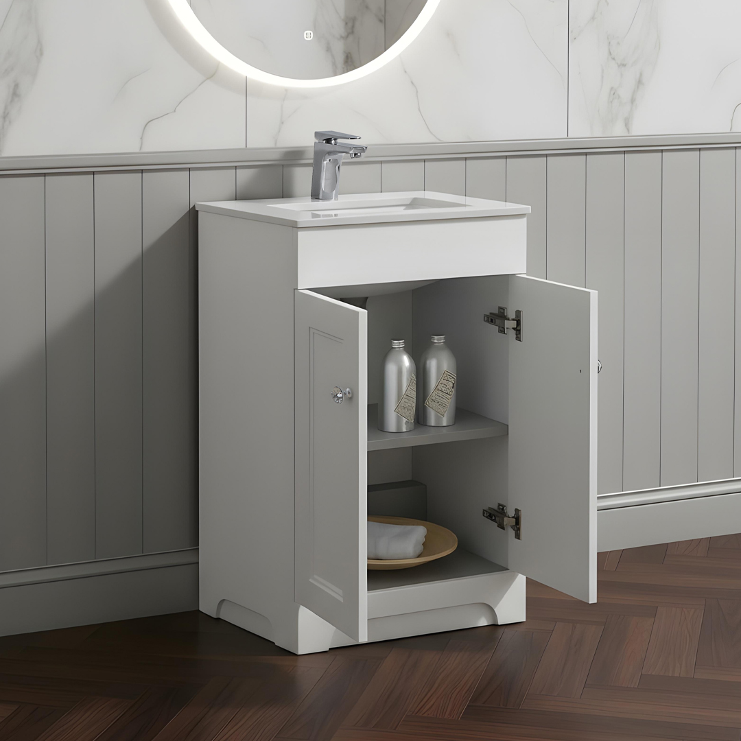 Hyde white Floorstanding vanity unit | Bathroom Furniture | Atti bathrooms | Ireland