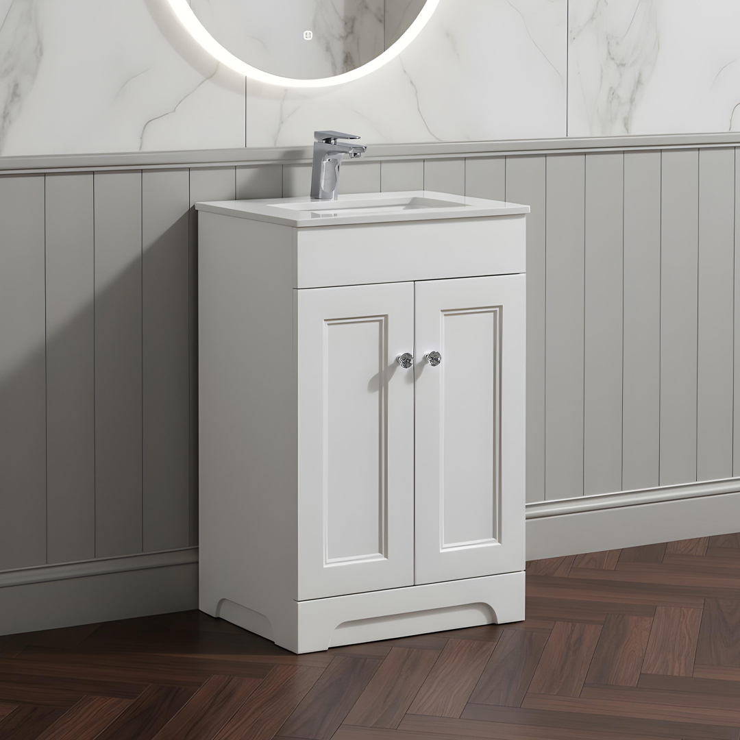 Hyde white Floorstanding vanity unit | Bathroom Furniture | Atti bathrooms | Ireland