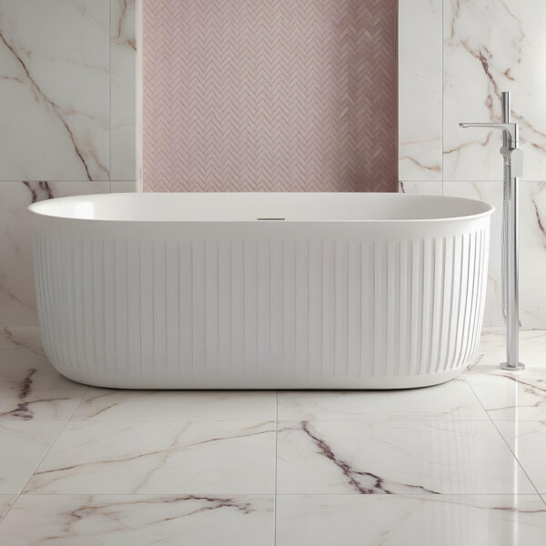 Rachael White Fluted freestanding bath | Atti Bathrooms | Ireland