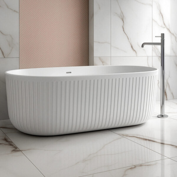 Rachael White Fluted freestanding bath | Atti Bathrooms | Ireland