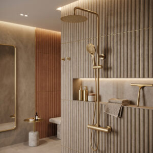 Aura Round Exposed Shower Kit