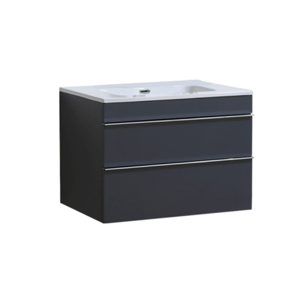 Castello 700mm Anthracite Wall Hung Unit With Basin - Image 5