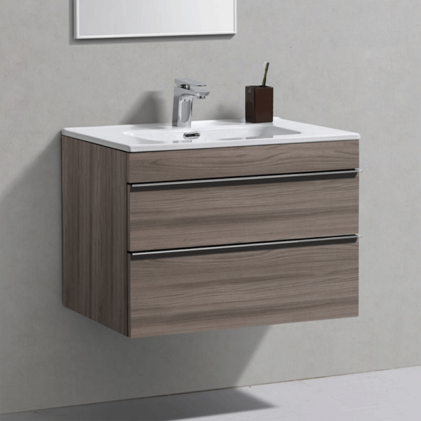 Atti Bathrooms Castello Elm Wood Wall Hung Unit