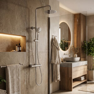 Essentials Round Exposed Shower Kit