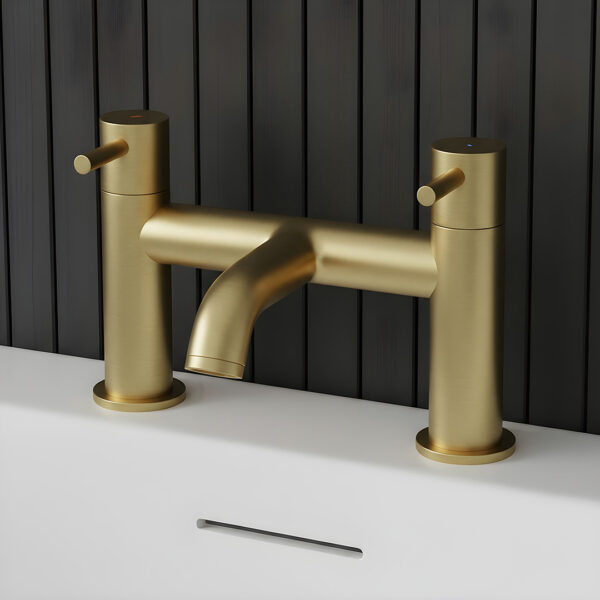 Hydro brushed brass bath filler | Atti Bathrooms | Ireland
