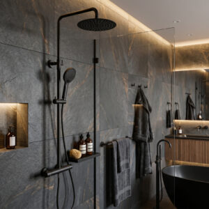 Lorca Round Exposed Shower Kit