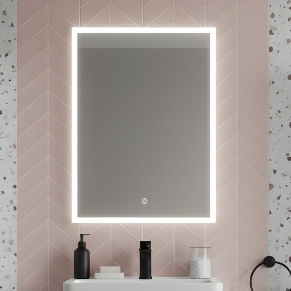 Oonsy rectangular LED Mirror With Bluetooth Speaker | Atti Bathrooms | Ireland