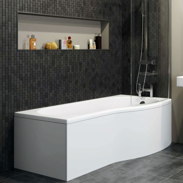 atti bathrooms | P Shape Bath | Shower baths | Ireland