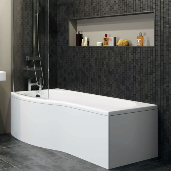 atti bathrooms | P Shape Bath | Shower baths | Ireland