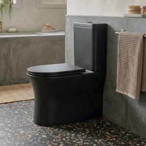 Series 300 Black Close Coupled Toilet - Fully Shrouded