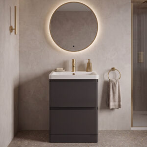 Grosvenor 600mm Anthracite Floorstanding Unit With Basin