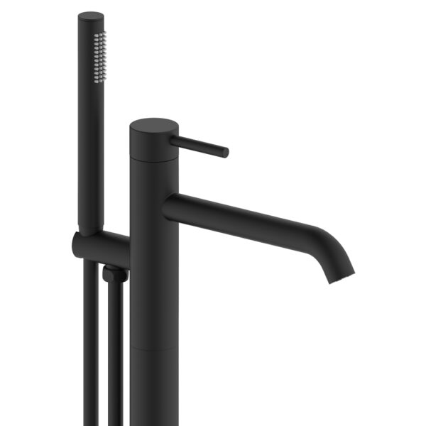 Hydro matt black freestanding bath shower mixer | Atti Bathrooms | Ireland