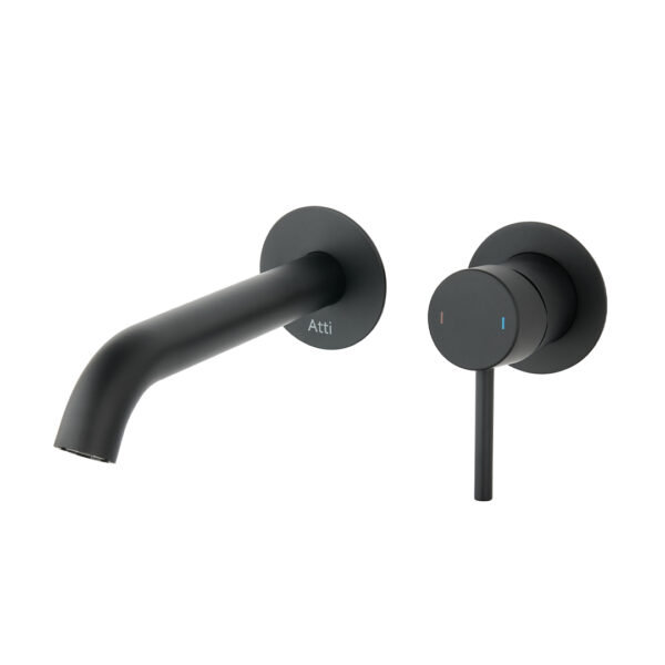 Hydro matt black wall mounted Basin tap | Atti Bathrooms | Ireland