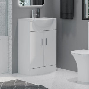 monaco floorstanding white vanity unit | Atti Bathrooms | Ireland