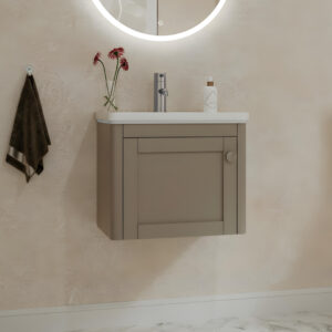 Bilbury wall hung floorstanding vanity unit stone grey | Atti Bathrooms | Ireland