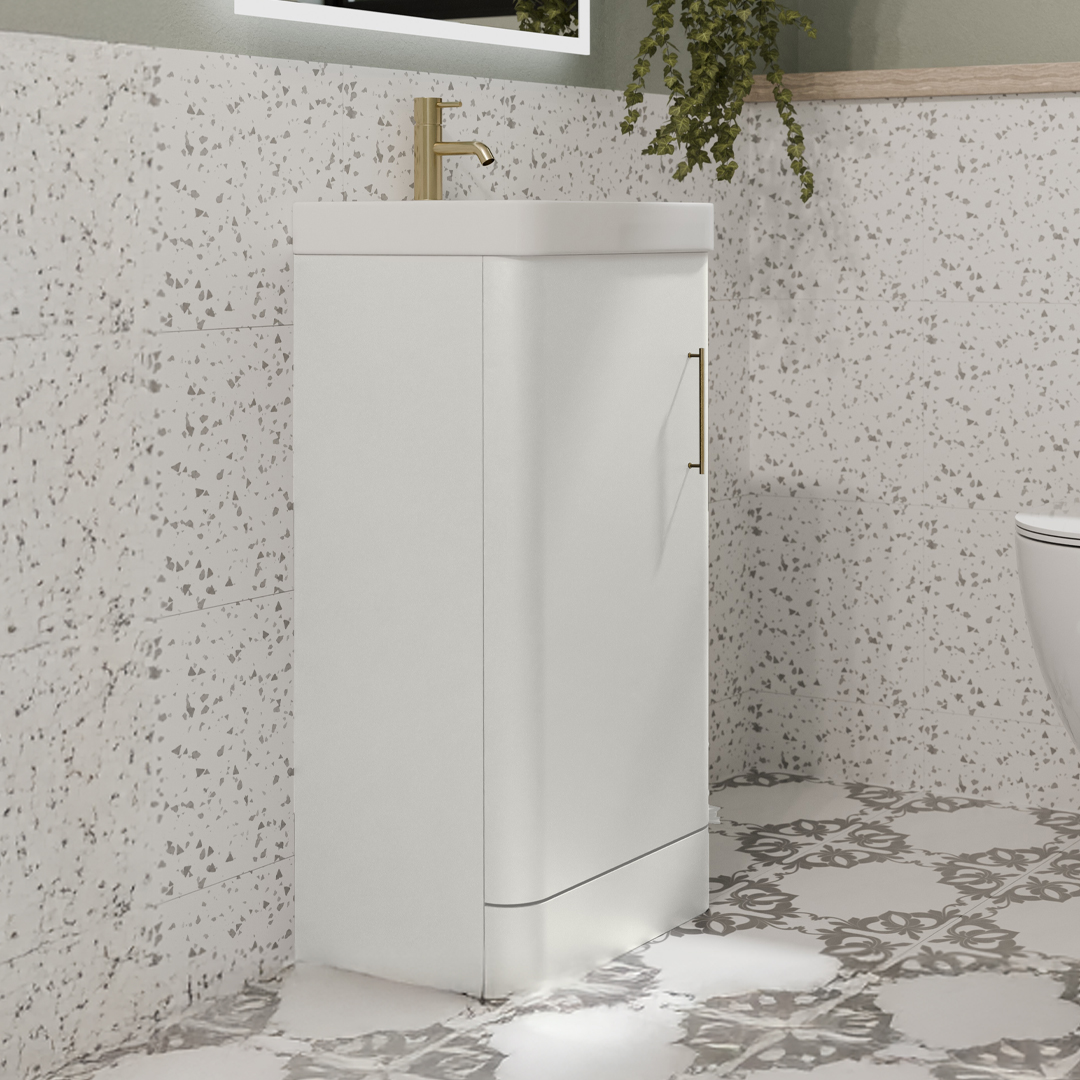 wisdom White cloakroom floorstanding vanity unit | Atti Bathrooms | Irelands