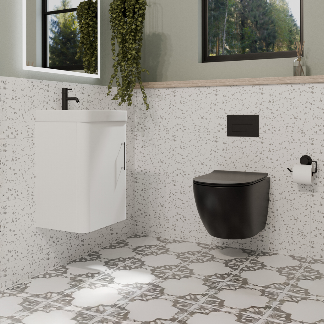 wisdom white cloakroom wall hung vanity unit | Atti Bathrooms | Irelands
