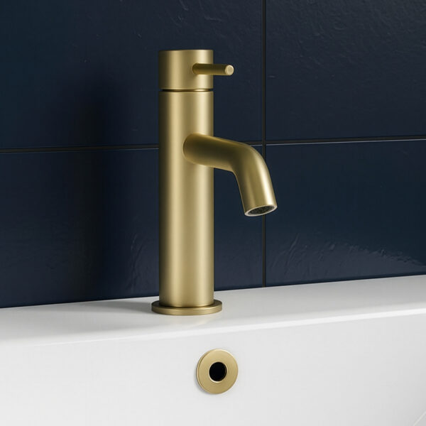 Hydro Brushed brass basin tap | Atti bathrooms | Ireland
