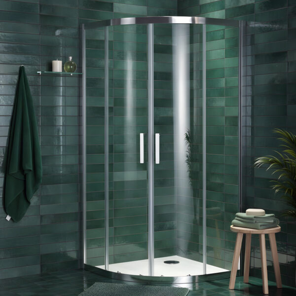 Atti bathrooms quadrant shower door | chrome frame | Ireland