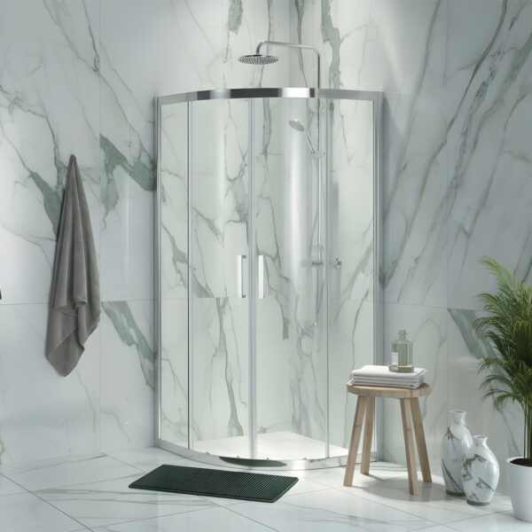 Atti bathrooms quadrant shower door | chrome frame | Ireland
