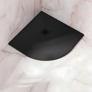 Quadrant Slate shower tray black | Atti Bathrooms | Ireland
