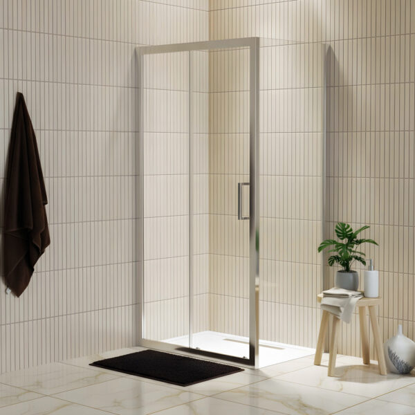 Atti bathrooms side panels for shower doors | chrome frame | Ireland