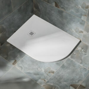Offset Quadrant Slate shower tray white | Atti Bathrooms | Ireland