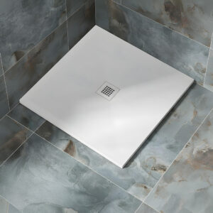 Square Slate shower tray white | Atti Bathrooms | Ireland