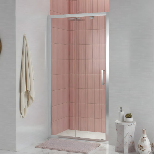 Atti bathrooms sliding shower door | chrome frame | Ireland