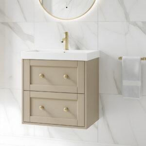Maple 600mm Wall Hung Vanity Unit Taupe