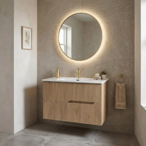 Bramble Natural Oak Vanity Unit | Bathroom Furniture | Atti Bathrooms Ireland & Northern Ireland