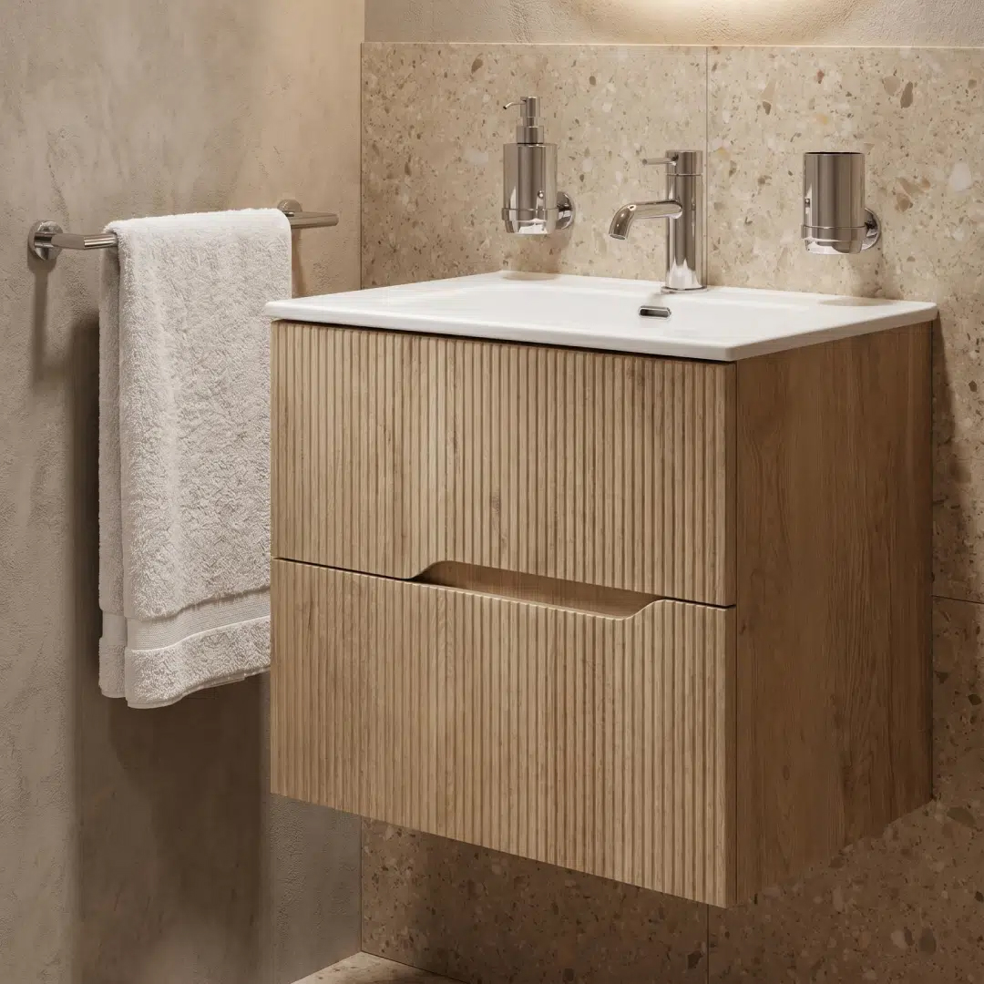 Bramble Natural Oak Vanity Unit | Bathroom Furniture | Atti Bathrooms Ireland & Northern Ireland